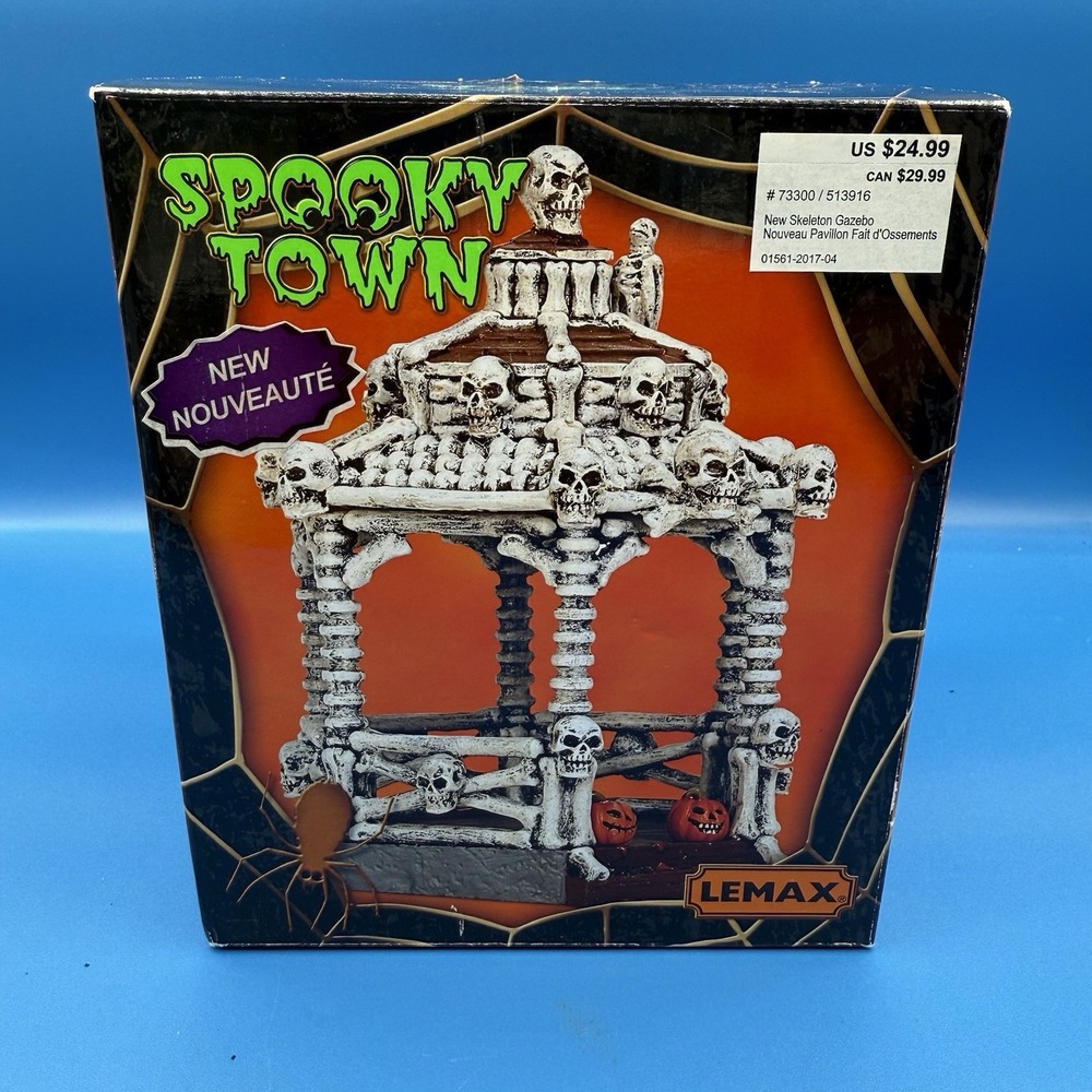 Skeleton Gazebo 2017 Spooky Town Collection Lemax Retired With Calacas Musicians